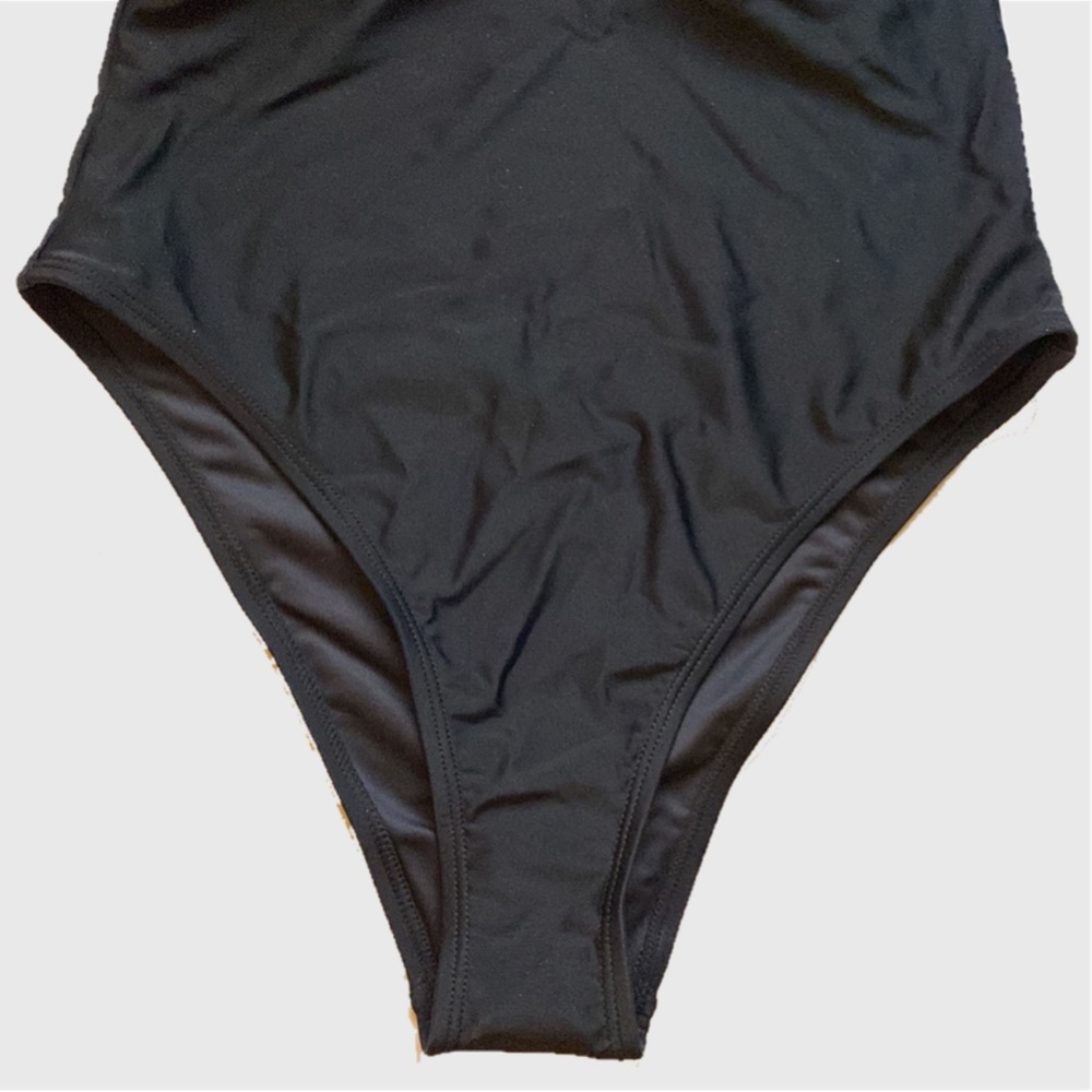 Black Bandeau One Piece Swimsuit - Picture 4 of 6